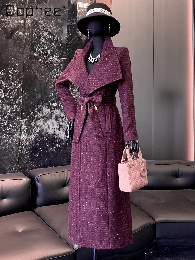 Корейское шикарное блестящее двубортное шерстяное пальто женское осенне-зимнее новое элитное элегантное светское тонкое длинное шерстяное пальто на шнуровке
Корейское шикарное блестящее двубортное шерстяное пальто женское осенне-зимнее новое элитное элегантное светское тонкое длинное шерстяное пальто на шнуровке