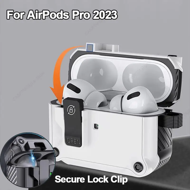 Security Lock Case For AirPods Pro 2023 Pro 2 2022 Earphone Case For AirPods 3 Pro 2nd Generation Solid Cover For AirPods Pro2
Security Lock Case For AirPods Pro 2023 Pro 2 2022 Earphone Case For AirPods 3 Pro 2nd Generation Solid Cover For AirPods Pro2