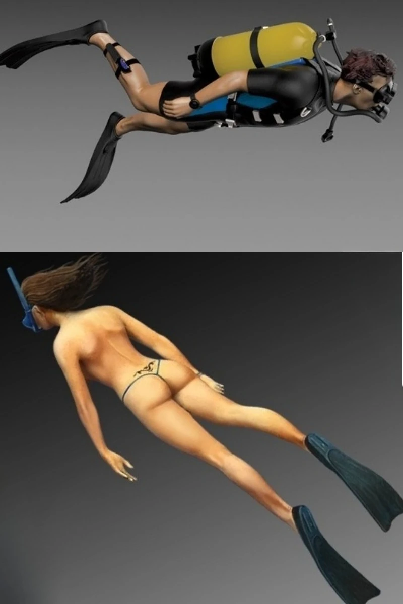 1/35 Scale Die-Cast Resin Figure Model Kit Scuba Diver & Woman Diver with Snorkel 2 Figures Unassembled and Unpainted
1/35 Scale Die-Cast Resin Figure Model Kit Scuba Diver & Woman Diver with Snorkel 2 Figures Unassembled and Unpainted