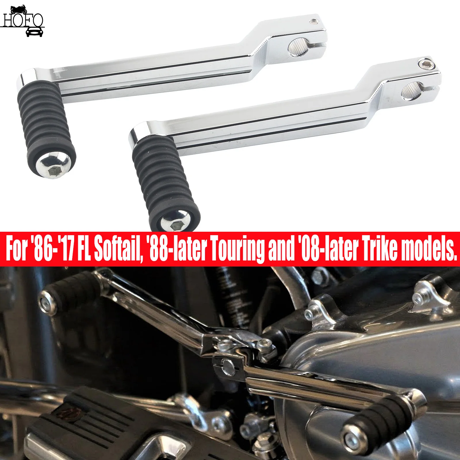 Chrome Heel Toe Shift Lever +Shifter Peg For Harley Road Glide King Softail FLHR Motorcycle Shifter Shaft gear Shift Lever
Chrome Heel Toe Shift Lever +Shifter Peg For Harley Road Glide King Softail FLHR Motorcycle Shifter Shaft gear Shift Lever