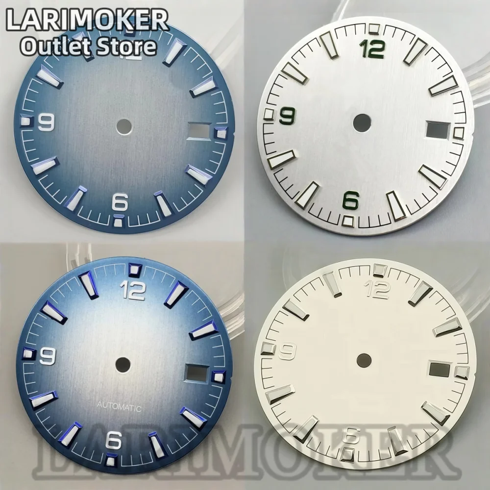 LARIMOKER 31mm Blue White Silver Dial Calendar Display Green Luminous Suitable For NH35 NH36 NH34 Automatic Movements
LARIMOKER 31mm Blue White Silver Dial Calendar Display Green Luminous Suitable For NH35 NH36 NH34 Automatic Movements