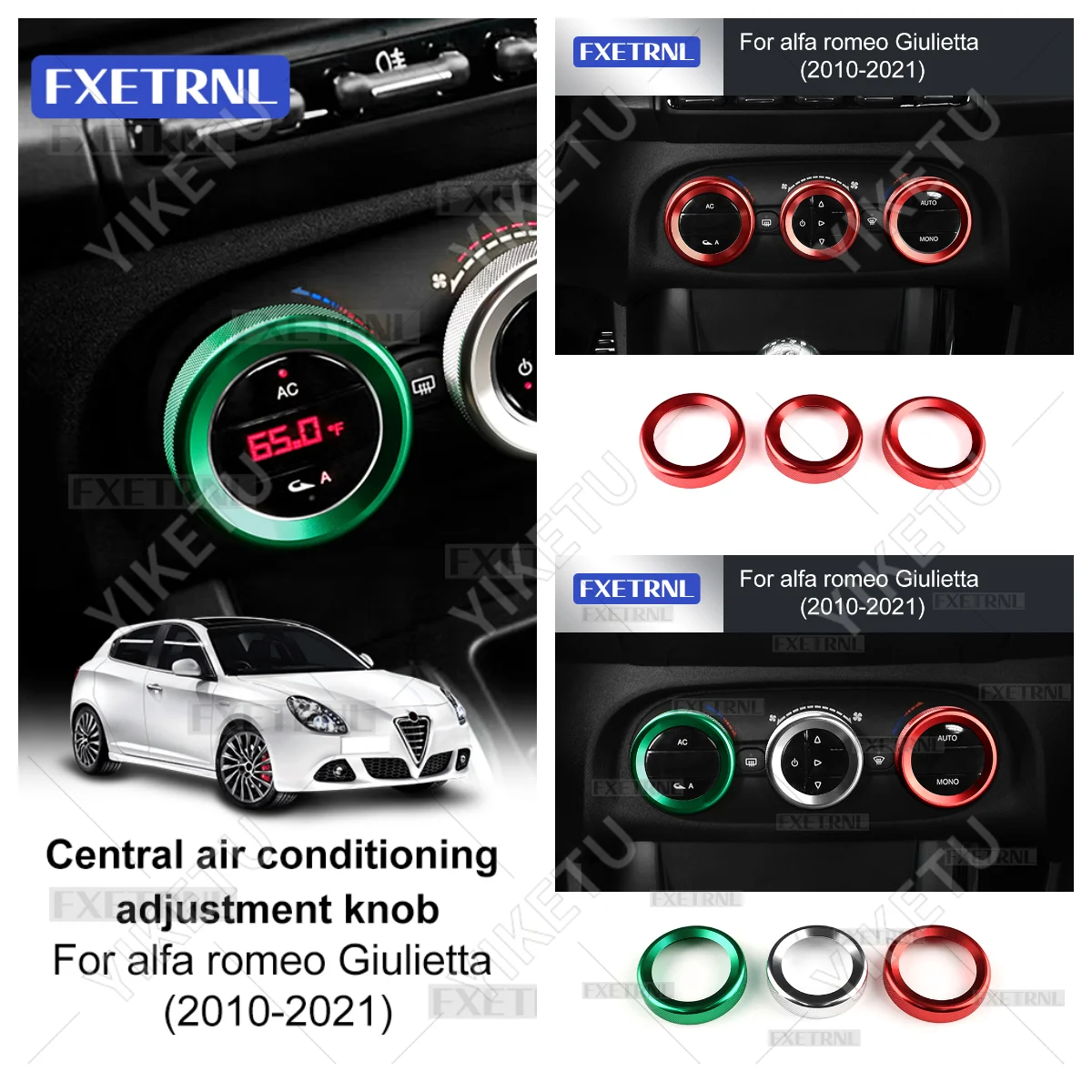 For 2010 2011 2012 2013 2014 2015 2016 2017 2018 2019 2020 2021 Alfa Romeo Giulietta 940 AC Adjustment knob Rings Central Trim
For 2010 2011 2012 2013 2014 2015 2016 2017 2018 2019 2020 2021 Alfa Romeo Giulietta 940 AC Adjustment knob Rings Central Trim