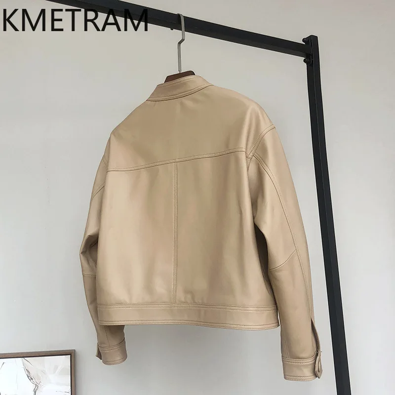 KMETRAM Real Sheepskin Leather Jacket Woman Short Stand Collar Jackets Fashion Genuine Leather Jackets Autumn Women Clothes 2026
KMETRAM Real Sheepskin Leather Jacket Woman Short Stand Collar Jackets Fashion Genuine Leather Jackets Autumn Women Clothes 2026