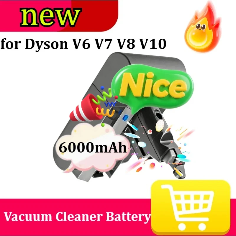 Литиевая аккумуляторная батарея 6000 мАч для ручных пылесосов Dyson V6 V7 V8 V10
Литиевая аккумуляторная батарея 6000 мАч для ручных пылесосов Dyson V6 V7 V8 V10