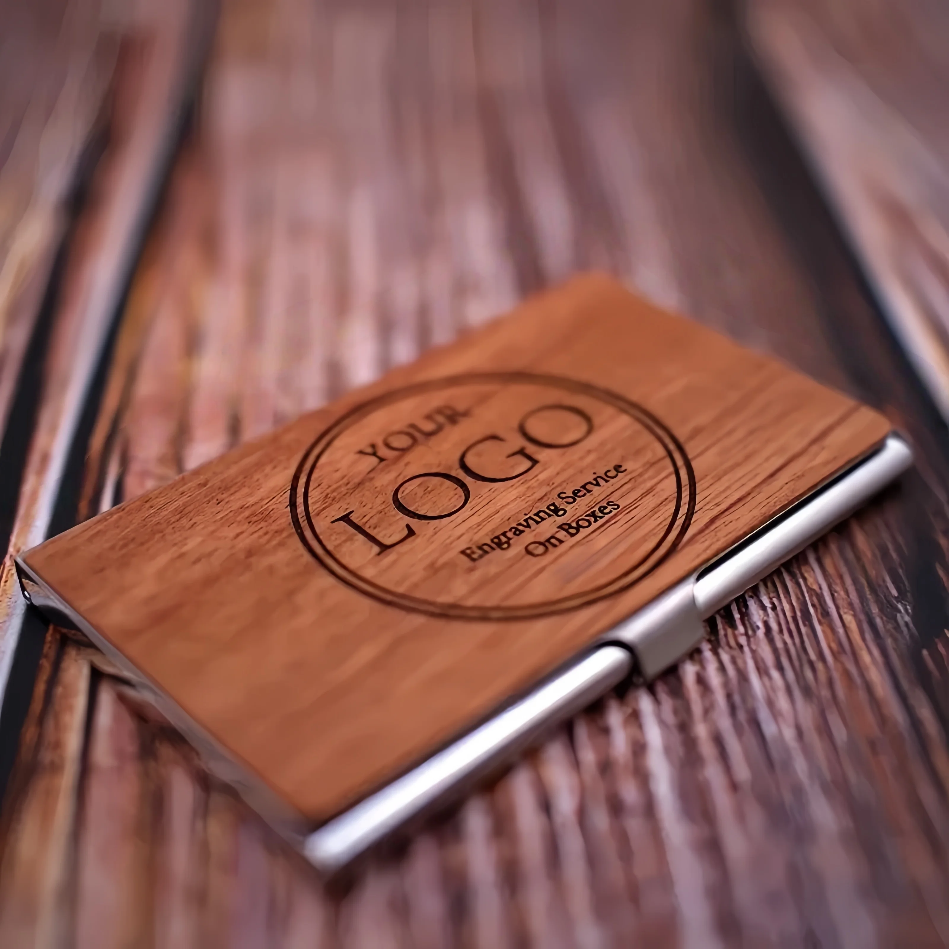 Custom Business Card Case Wooden Metal Laser Engraved LOGO Text Card Box Personalized Cardcase Holder for Company Gifts
Custom Business Card Case Wooden Metal Laser Engraved LOGO Text Card Box Personalized Cardcase Holder for Company Gifts
