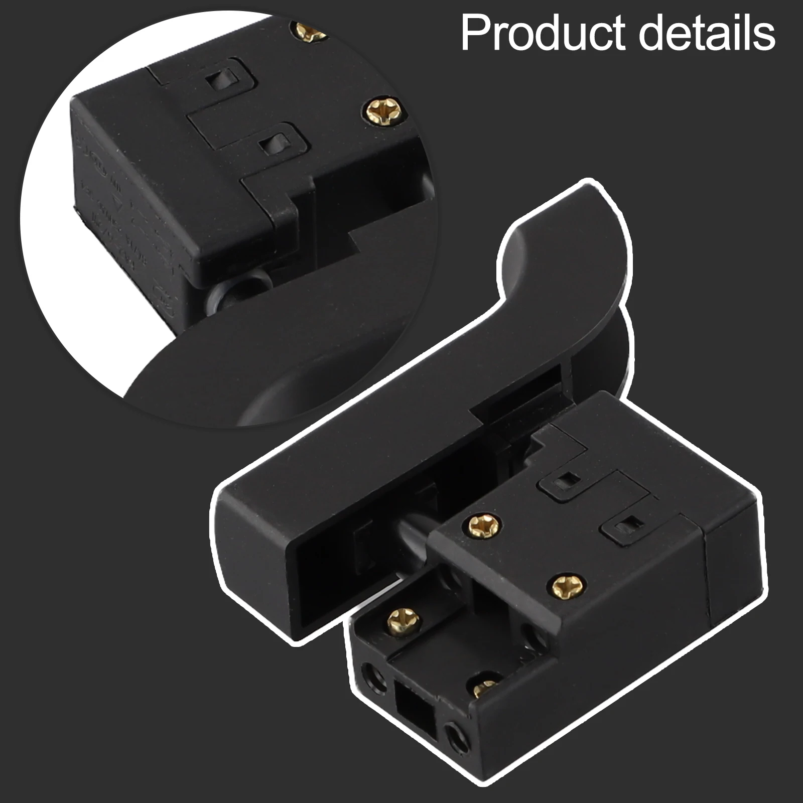 Black Self Rest Trigger Button Switch for Electric Power Tool Drill with Speed Control Plastic Casing and NO Contact
Black Self Rest Trigger Button Switch for Electric Power Tool Drill with Speed Control Plastic Casing and NO Contact