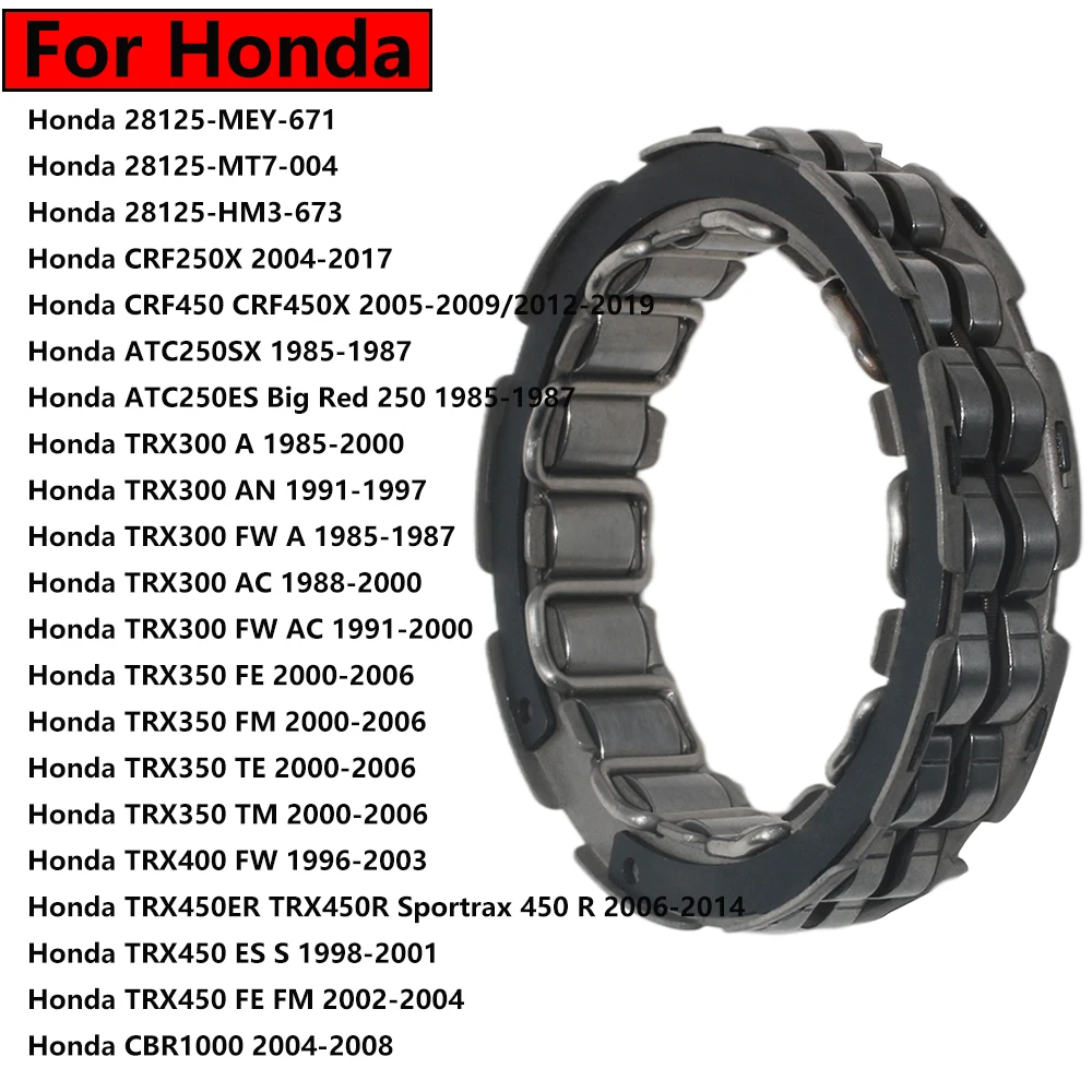 One Way Starter Clutch Bearing For Honda CRF250X CRF450 CRF450X ATC250SX ATC250ES Big Red 250 TRX300 A AN FW AC 28125-HM3-673
One Way Starter Clutch Bearing For Honda CRF250X CRF450 CRF450X ATC250SX ATC250ES Big Red 250 TRX300 A AN FW AC 28125-HM3-673