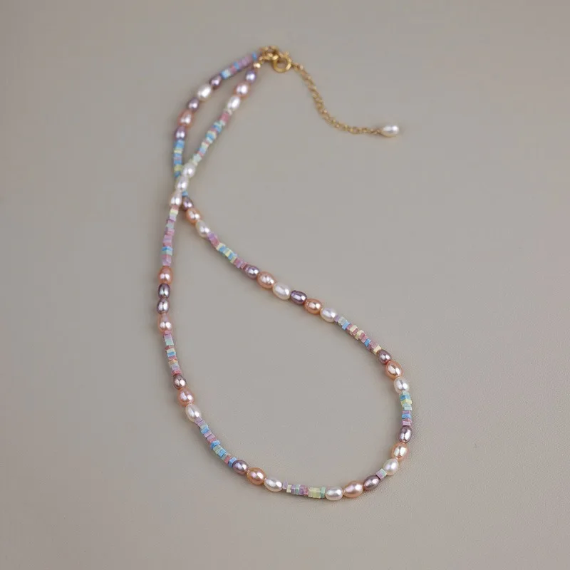 Minar INS Fashion Candy Color Natural Stone Rice Freshwater Pearl Beads Beaded Necklace for Women Real Gold Plated Copper Choker
Minar INS Fashion Candy Color Natural Stone Rice Freshwater Pearl Beads Beaded Necklace for Women Real Gold Plated Copper Choker
