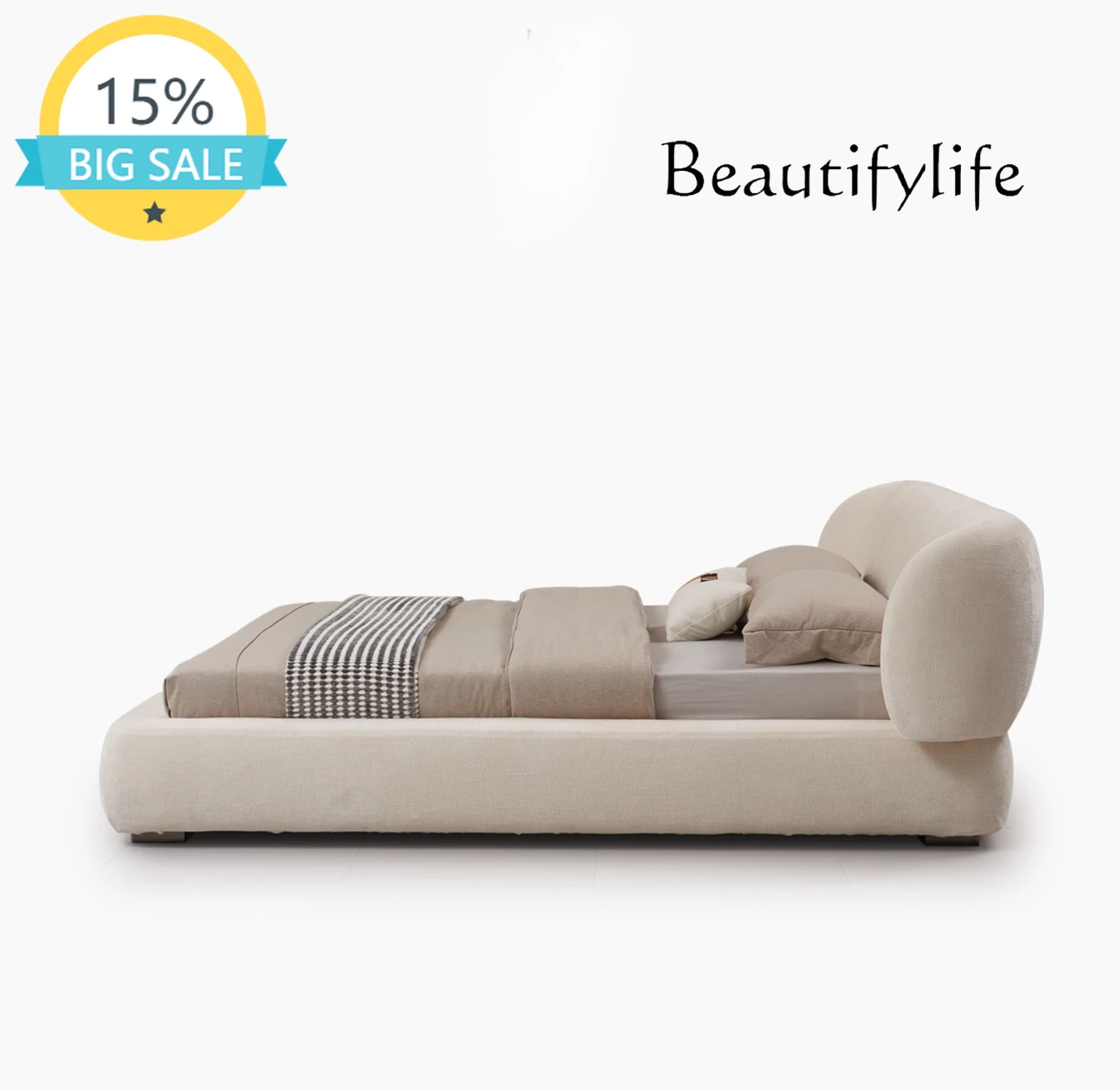 SS New Italian Minimalist Fabric Bed Modern Minimalist Designer Master Bedroom Advanced Wedding Bed
SS New Italian Minimalist Fabric Bed Modern Minimalist Designer Master Bedroom Advanced Wedding Bed