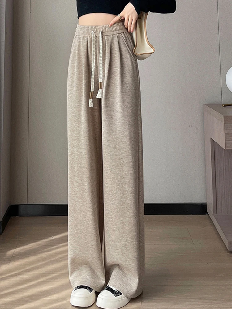 Velvet knit pants women autumn winter high waisted wide leg casual straight leg lazy style soft glutinous rice floor pants
Velvet knit pants women autumn winter high waisted wide leg casual straight leg lazy style soft glutinous rice floor pants