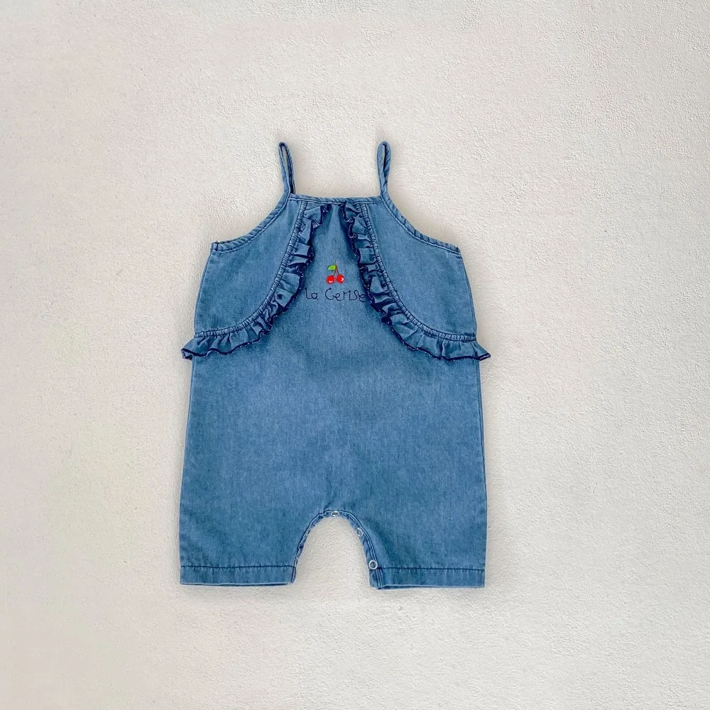 2025 Summer Baby Girl Romper 0-3Years Newborn Kids Sleeveless Strap Denim Jumpsuit Cherry Suspender Pant Overalls Clothes
2025 Summer Baby Girl Romper 0-3Years Newborn Kids Sleeveless Strap Denim Jumpsuit Cherry Suspender Pant Overalls Clothes