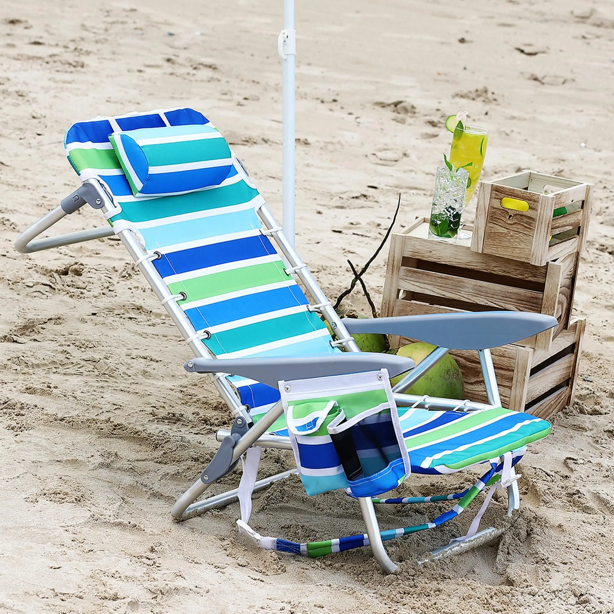 Backpack Beach Chair for Adults 2 Pack, Lightweight Portable Lay Flat Folding Beach Chair with 5 Positions, Backpack Straps, Phone Pocket, Cup Holder & Towel Bar, Support to 350LBS
Backpack Beach Chair for Adults 2 Pack, Lightweight Portable Lay Flat Folding Beach Chair with 5 Positions, Backpack Straps, Phone Pocket, Cup Holder & Towel Bar, Support to 350LBS