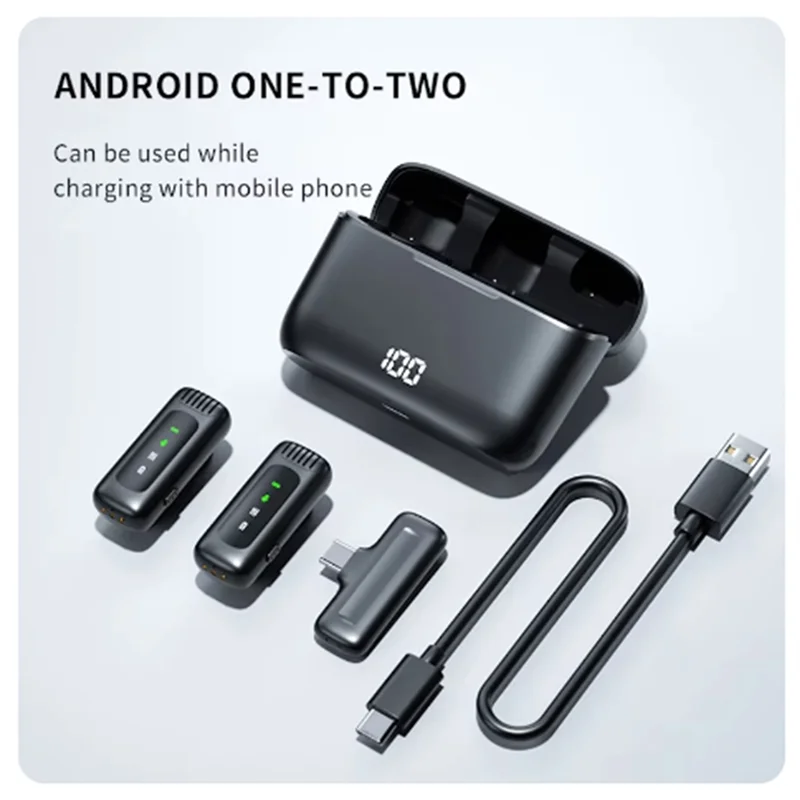 Wireless Lapel Microphone Portable Noise Reduction Audio Recording With Charging Box
Wireless Lapel Microphone Portable Noise Reduction Audio Recording With Charging Box
