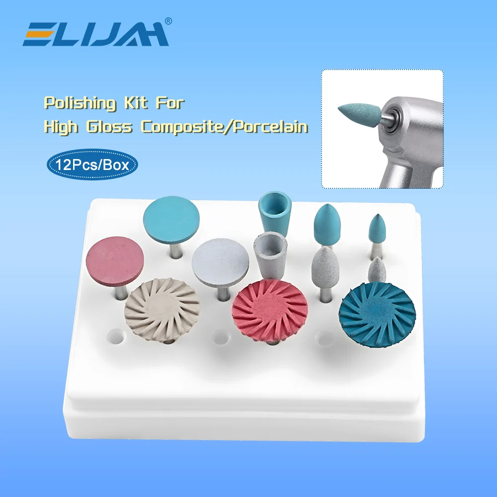 12Pcs/box Dental RA Rubber Diamond Resin Polishing Wheel Silicone Composite Resin Grinding and Polishing Set Dentist Materials
12Pcs/box Dental RA Rubber Diamond Resin Polishing Wheel Silicone Composite Resin Grinding and Polishing Set Dentist Materials