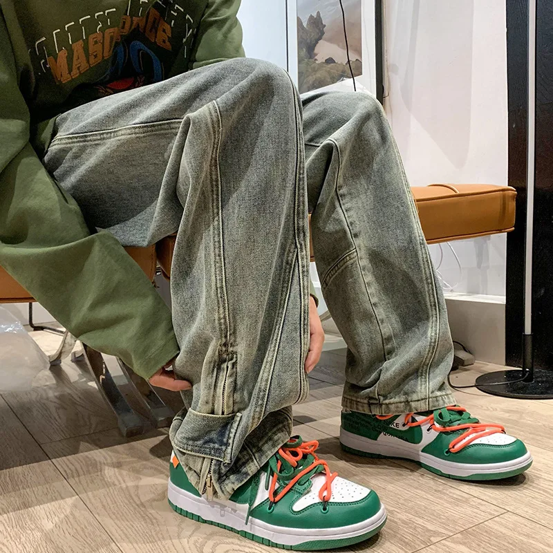 European and American Retro Jeans Men's Autumn High Street Versatile Loose Straight Leg Wide Leg Pants
European and American Retro Jeans Men's Autumn High Street Versatile Loose Straight Leg Wide Leg Pants