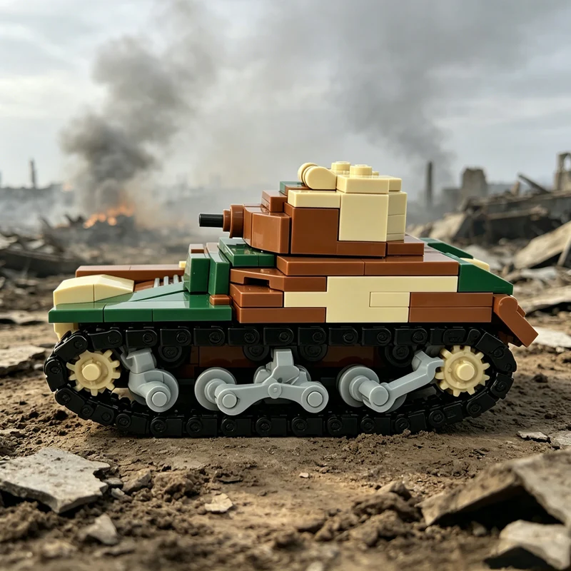 Vintage Light Battle Tank Model MOC Building Bricks War Equipment Modular Technology Gifts Holiday Assemble Children Toys Suit
Vintage Light Battle Tank Model MOC Building Bricks War Equipment Modular Technology Gifts Holiday Assemble Children Toys Suit