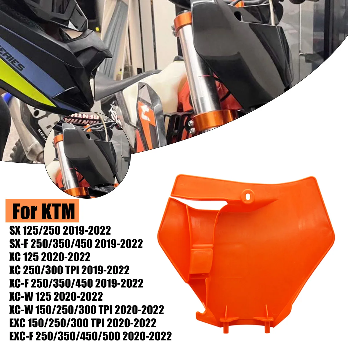 Motorcycle Front Number Plate Plastic Cover For KTM XCF250 XCF450 XCW250 XC XCF XCW XCFW EXC EXCF SX SXF
Motorcycle Front Number Plate Plastic Cover For KTM XCF250 XCF450 XCW250 XC XCF XCW XCFW EXC EXCF SX SXF