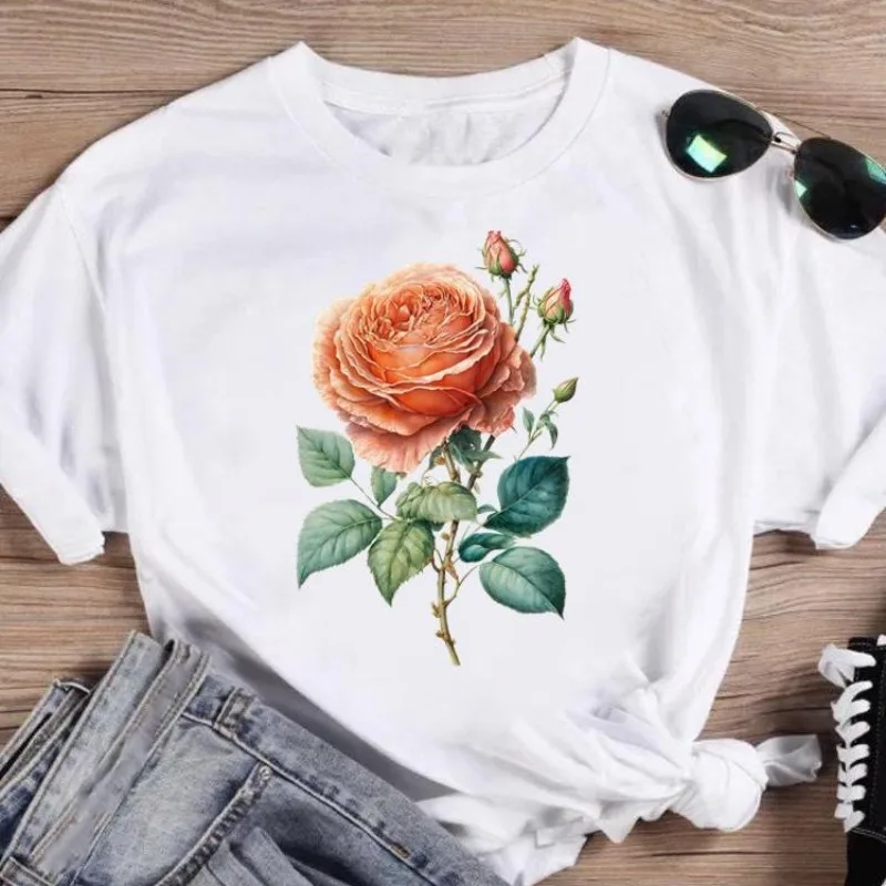 Europe and The United States Flowers American Printed Clothing Shirt Short Sleeve T-shirt Tops Oversized T Shirt
Europe and The United States Flowers American Printed Clothing Shirt Short Sleeve T-shirt Tops Oversized T Shirt