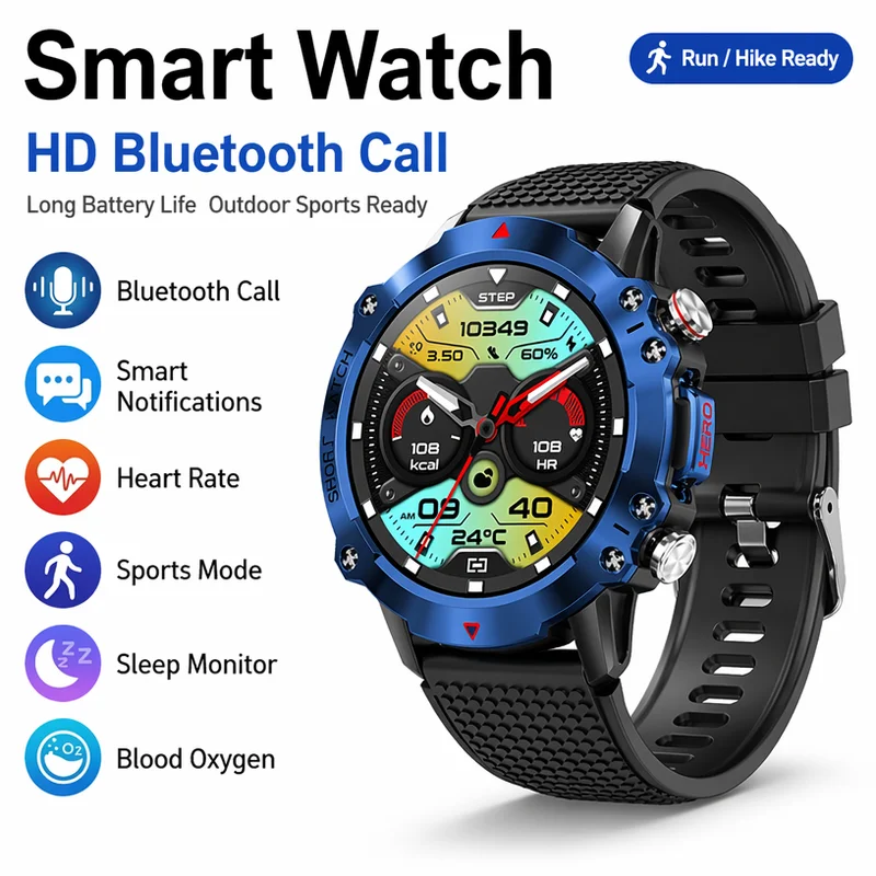 GEJIAN New 1.39 "HD Screen Outdoor Smart Watch For Men with Heart Rate Sleep IP67 Bluetooth Call GPS Track Tracking Smartwatch
GEJIAN New 1.39 "HD Screen Outdoor Smart Watch For Men with Heart Rate Sleep IP67 Bluetooth Call GPS Track Tracking Smartwatch