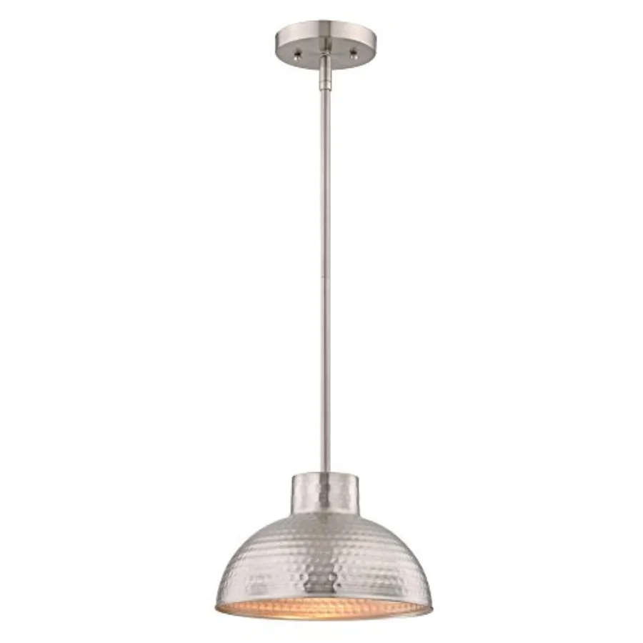 Brushed Nickel 6309600 One-Light Indoor Pendant Hammered Finish
Brushed Nickel 6309600 One-Light Indoor Pendant Hammered Finish