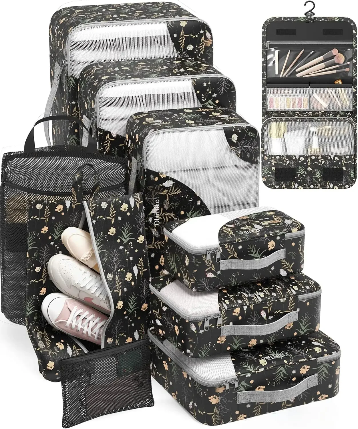 Ten Piece Travel Organizer Set with Shoe and Toiletry Bags
Ten Piece Travel Organizer Set with Shoe and Toiletry Bags