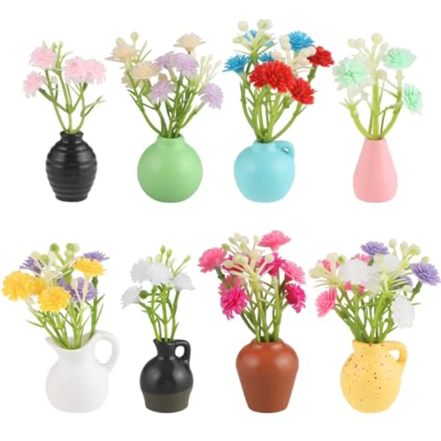 Cute Mini Vase Magnets for Fridge, Refrigerator Magnets Decorative - 8 Pcs Small Resin Vases with Artificial Flowers, Kitchen D
Cute Mini Vase Magnets for Fridge, Refrigerator Magnets Decorative - 8 Pcs Small Resin Vases with Artificial Flowers, Kitchen D