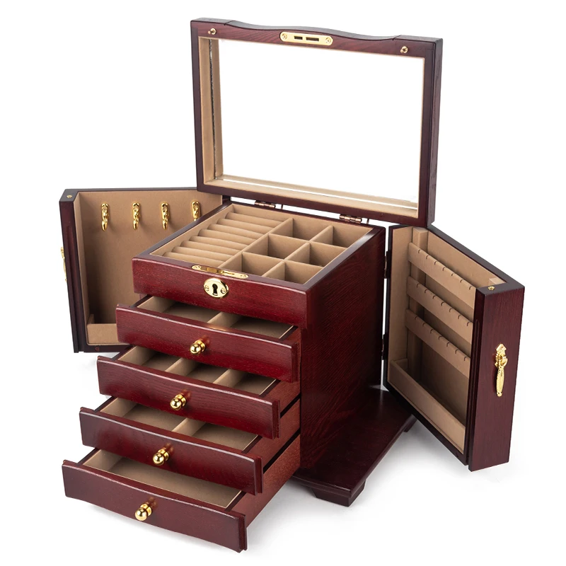 New5Layer Double-door Jewelry Storage Box, Multi-layer Large-capacity Highend Exquisite European Style Antique Display Box
New5Layer Double-door Jewelry Storage Box, Multi-layer Large-capacity Highend Exquisite European Style Antique Display Box