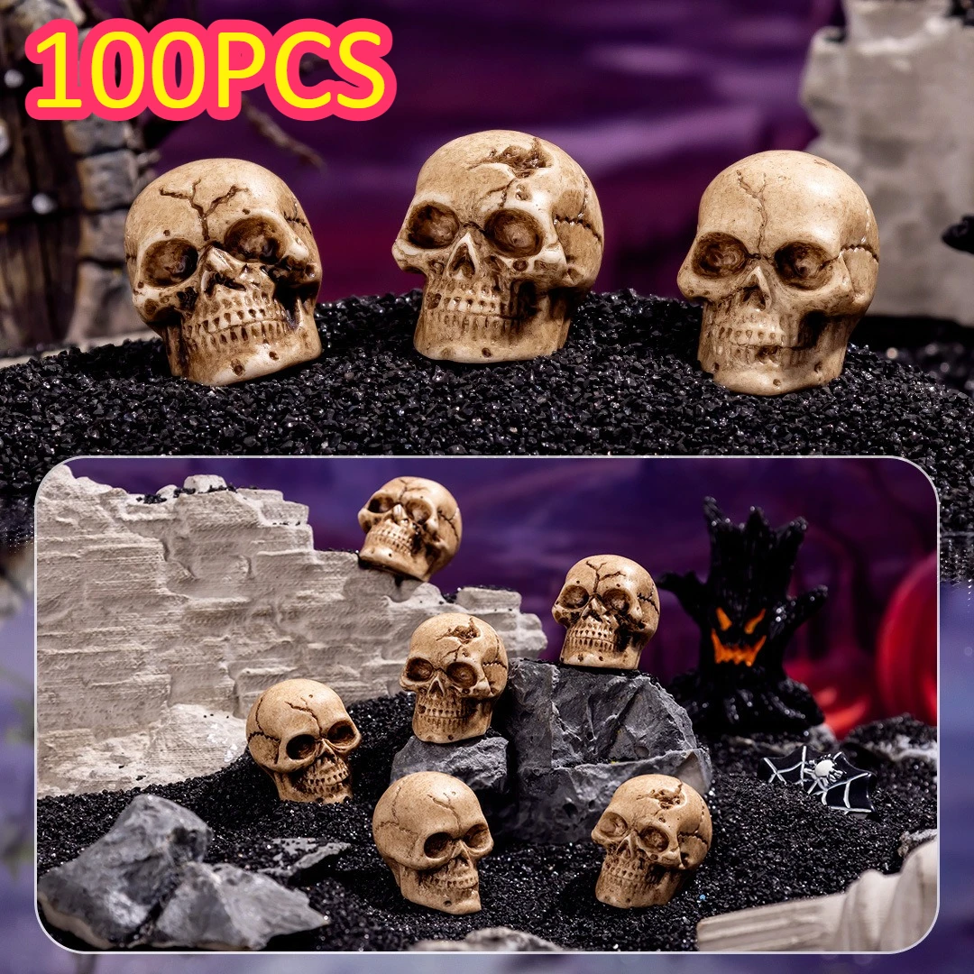 100pcs Halloween Decorative Mini Skull Head Gothic Miniature Ornaments Outdoor Home Unique Flower Pot Decorative Skull Statue
100pcs Halloween Decorative Mini Skull Head Gothic Miniature Ornaments Outdoor Home Unique Flower Pot Decorative Skull Statue