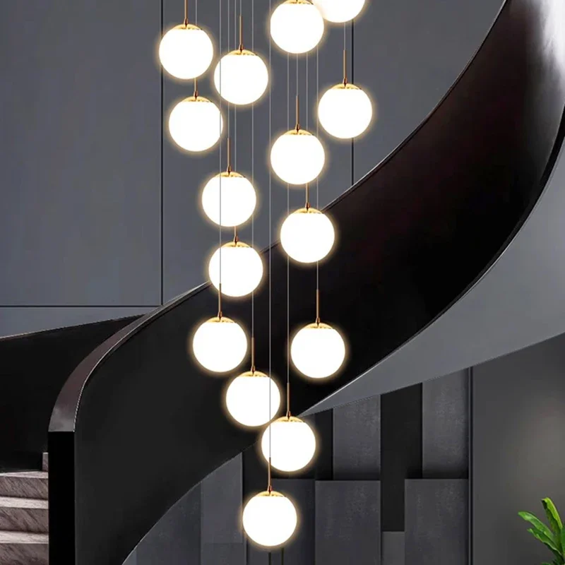 Nordic Acrylic Ball Chandelier Living Room Center Table Hall Staircase Pendant Lamp Home Decor Indoor Lighting Lusters Fixture
Nordic Acrylic Ball Chandelier Living Room Center Table Hall Staircase Pendant Lamp Home Decor Indoor Lighting Lusters Fixture