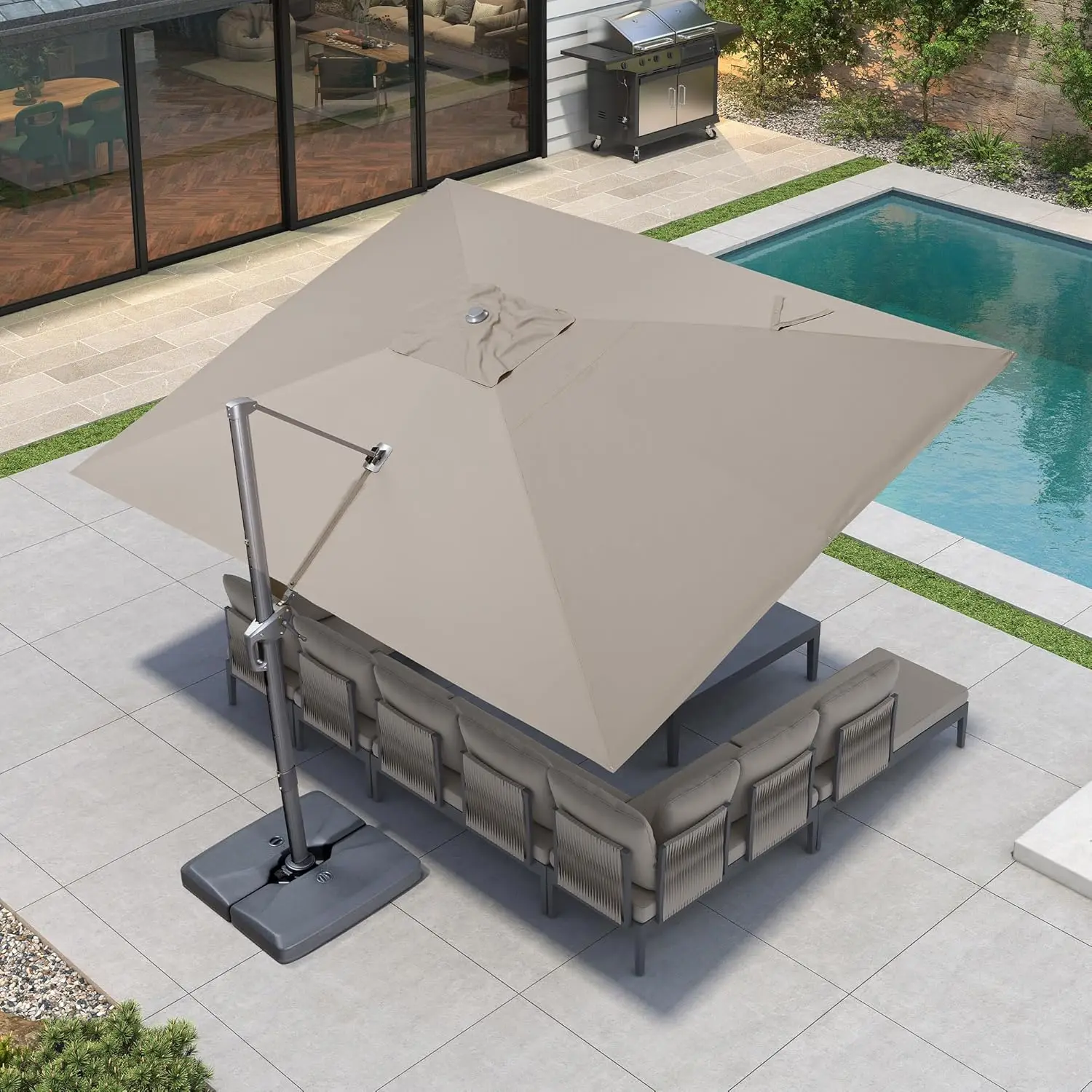 LEAF Patio Umbrella 10' X 13' Rectangle Cantilever Umbrella Large Aluminum Outdoor Umbrellas with 360-degree Rotation & UPF40+ P
LEAF Patio Umbrella 10' X 13' Rectangle Cantilever Umbrella Large Aluminum Outdoor Umbrellas with 360-degree Rotation & UPF40+ P