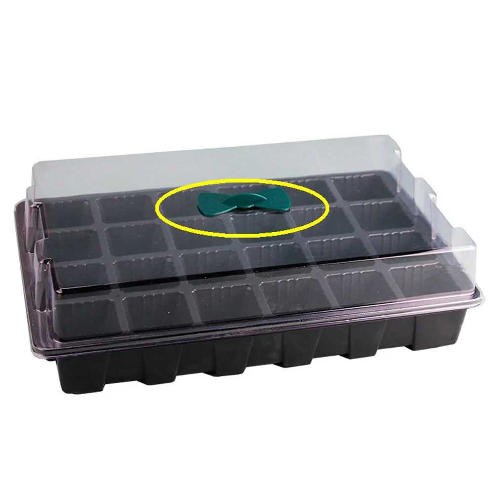 4Sets Plant Germination Tray 24 Cells Nursery Pot Stackable Seedling Box with Transparent Lid Small Vent for Hydroponic
4Sets Plant Germination Tray 24 Cells Nursery Pot Stackable Seedling Box with Transparent Lid Small Vent for Hydroponic