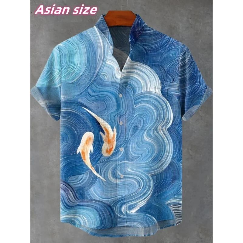 Leaf Fish Graphic Hawaiian Shirt For Men Marine Animals 3D Printed Short Sleeve Summer Loose Street Aloha Shirts Lapel Blouse
Leaf Fish Graphic Hawaiian Shirt For Men Marine Animals 3D Printed Short Sleeve Summer Loose Street Aloha Shirts Lapel Blouse