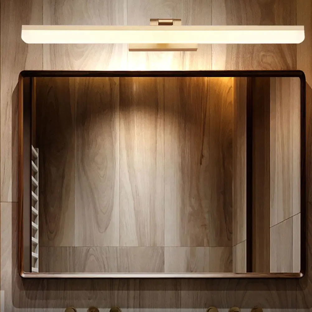 LED Mirror Lamp Stainless Steel Waterproof Vanity Light 12W 50Cm Golden White Light Modern Wall Mount for Bathroom Bedroom
LED Mirror Lamp Stainless Steel Waterproof Vanity Light 12W 50Cm Golden White Light Modern Wall Mount for Bathroom Bedroom