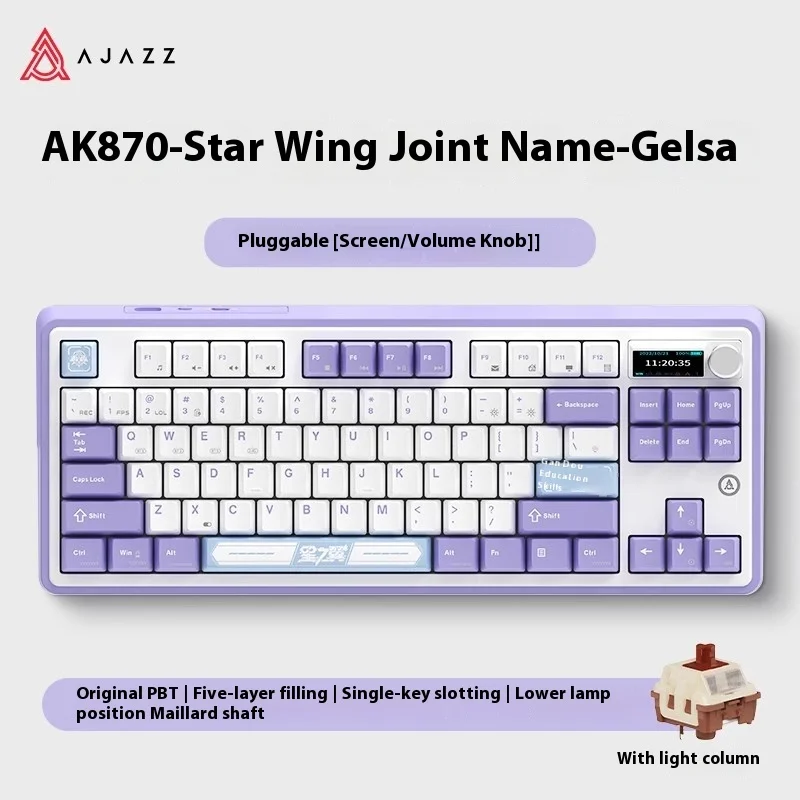 AJAZZ Ak870pro Беспроводная Bluetooth-уплотнительная конструкция 3-режимная механическая клавиатура Индивидуальная игровая боковая гравировка с возможностью горячей замены
AJAZZ Ak870pro Беспроводная Bluetooth-уплотнительная конструкция 3-режимная механическая клавиатура Индивидуальная игровая боковая гравировка с возможностью горячей замены