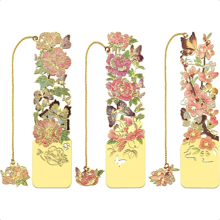 3 PCS Metal Bookmarks Pretty and Beautiful Flower Bookmarks for Women Peach Blossom Cottonrose Hibiscus Peony
3 PCS Metal Bookmarks Pretty and Beautiful Flower Bookmarks for Women Peach Blossom Cottonrose Hibiscus Peony