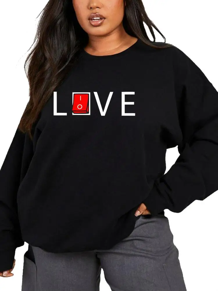 Women's Oversized Love Letter Graphic Sweatshirt with Heart Cutout & Pocket - Soft Crewneck Pullover, Long Sleeve Casual Sweater
Women's Oversized Love Letter Graphic Sweatshirt with Heart Cutout & Pocket - Soft Crewneck Pullover, Long Sleeve Casual Sweater