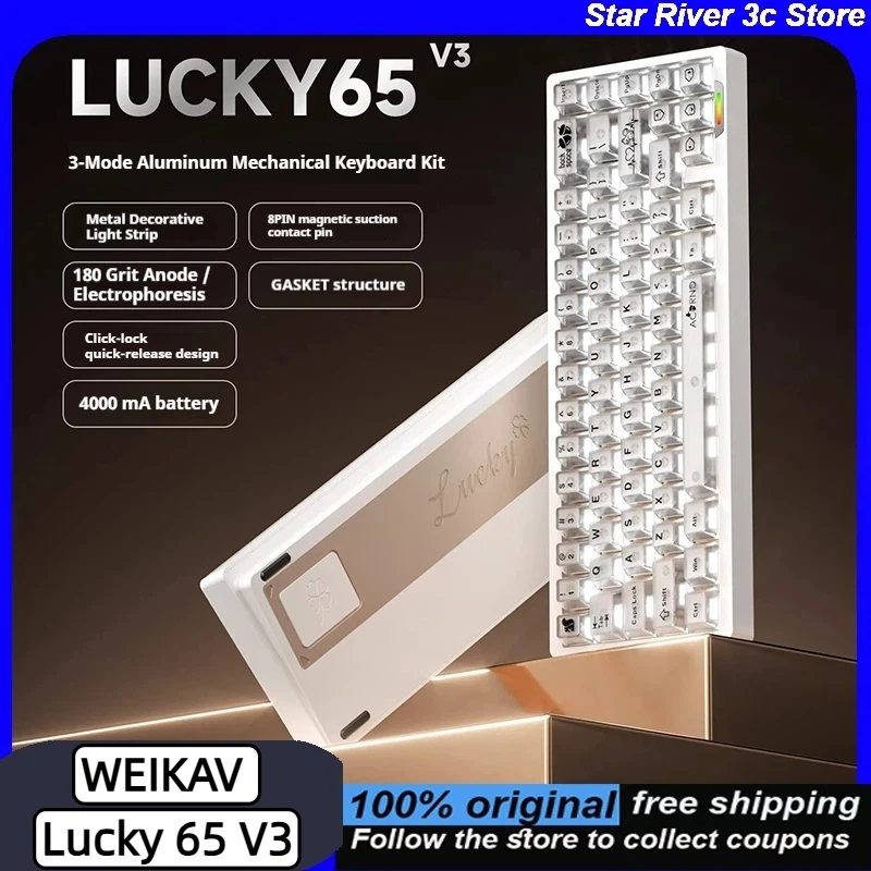 WEIKAV Lucky 65 V3 Беспроводные механические клавиатуры Алюминиевый корпус ARGB Эргономичные игровые клавиатуры Bluetooth для Windows MacOS Подарки
WEIKAV Lucky 65 V3 Беспроводные механические клавиатуры Алюминиевый корпус ARGB Эргономичные игровые клавиатуры Bluetooth для Windows MacOS Подарки