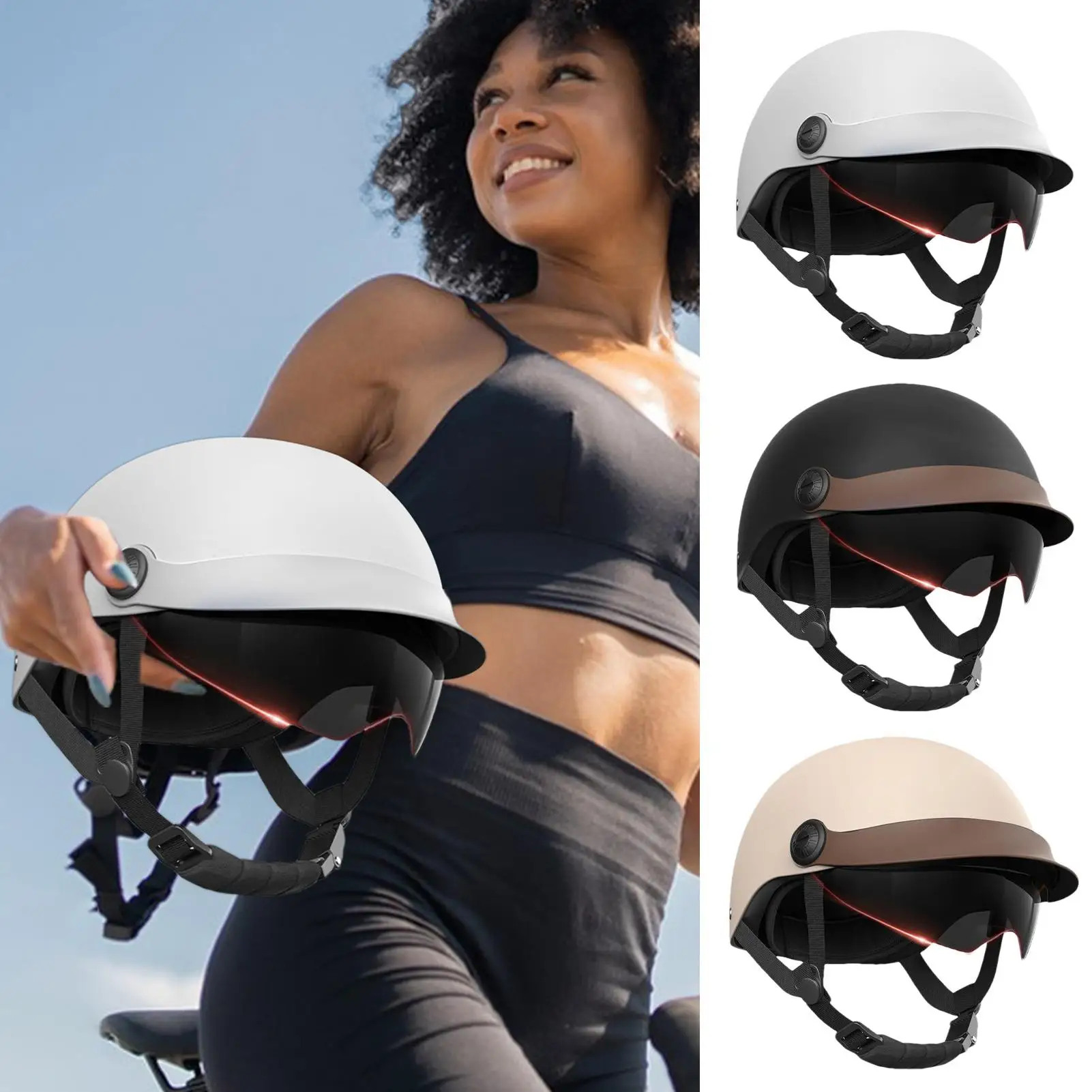 Motorcycle Safety Helmet Open Face Motorcycle Hard Cap With Sun Visor Multi-sport Collision Protection Motorcycle Safety
Motorcycle Safety Helmet Open Face Motorcycle Hard Cap With Sun Visor Multi-sport Collision Protection Motorcycle Safety