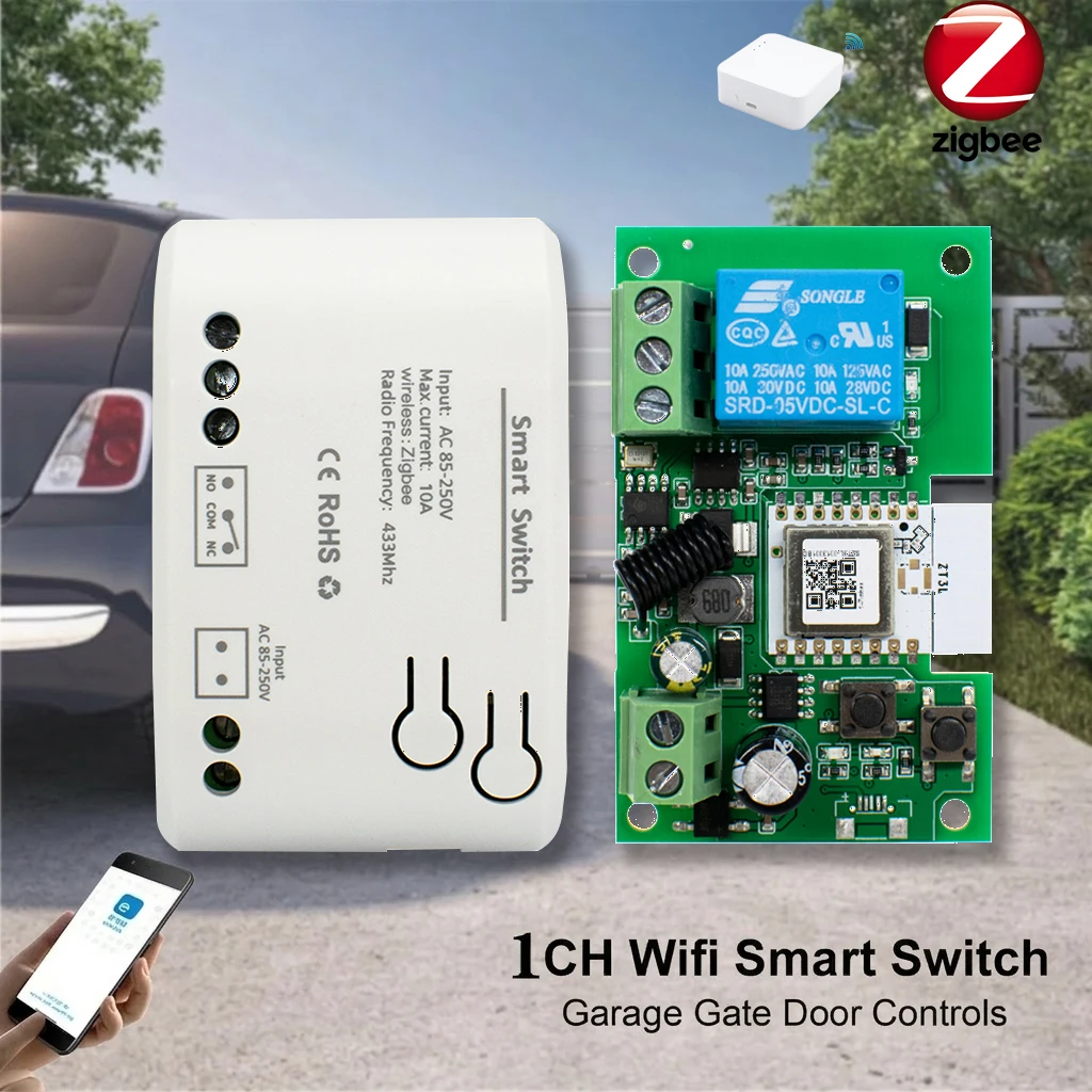 ZIGBEE Tuya Smart Garage Gate Electric Door Access Motor Switch DC 7-32V AC 85-250V 1 Pulse Relay Module RF433 Remote Alexa DIY
ZIGBEE Tuya Smart Garage Gate Electric Door Access Motor Switch DC 7-32V AC 85-250V 1 Pulse Relay Module RF433 Remote Alexa DIY