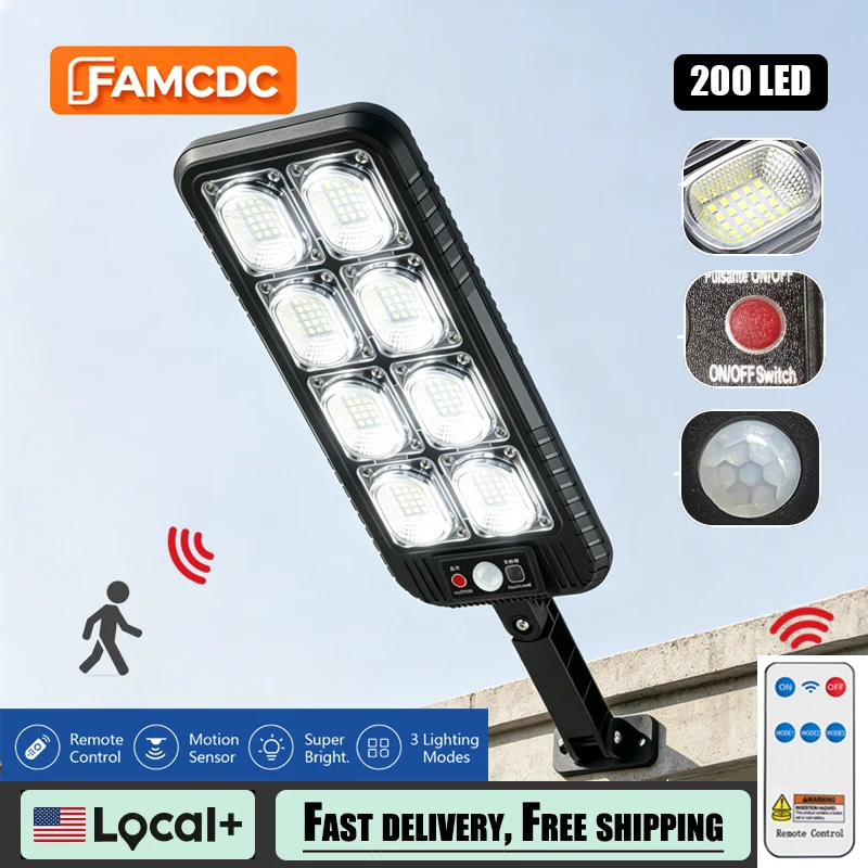 FAMCDC Solar Lights Wall Lamp With Motion Sensor Outdoor Waterproof Lamp for Garden Courtyard Backyard Pathway Street Light
FAMCDC Solar Lights Wall Lamp With Motion Sensor Outdoor Waterproof Lamp for Garden Courtyard Backyard Pathway Street Light