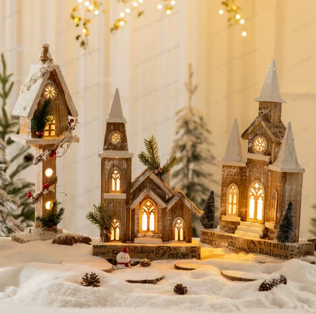 Luminous Christmas Wooden Tree Decoration Creative Desktop Cafe Window Festive Wooden House Design for Holiday Decor
Luminous Christmas Wooden Tree Decoration Creative Desktop Cafe Window Festive Wooden House Design for Holiday Decor