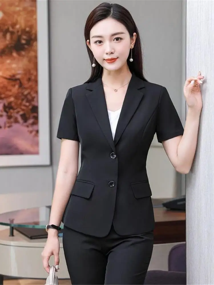 Professional Short Sleeve Women's Hotel Front Desk Managerial Suit Summer Receptionist Uniform Restaurant Catering Staff Wear
Professional Short Sleeve Women's Hotel Front Desk Managerial Suit Summer Receptionist Uniform Restaurant Catering Staff Wear