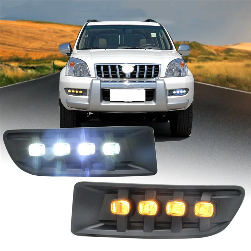 LED Daytime Running Light For Toyota Prado 120 Land Cruiser FJ120 LC120 2003-2009 Amber Turn Signal Lights
LED Daytime Running Light For Toyota Prado 120 Land Cruiser FJ120 LC120 2003-2009 Amber Turn Signal Lights