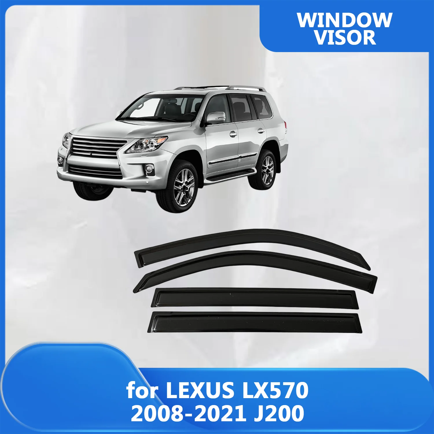 Weathershield for LEXUS LX570 2008-2019 2020 2021 J200 Sun Rain Deflector Guard Car Side Window Deflector Out-Channel Tape On
Weathershield for LEXUS LX570 2008-2019 2020 2021 J200 Sun Rain Deflector Guard Car Side Window Deflector Out-Channel Tape On