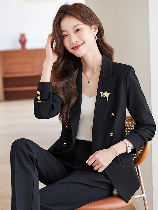 Black Suit Jacket Women's Casual Commute Professional Small Size Office Place Suit Set Autumn Winter New Arrival
Black Suit Jacket Women's Casual Commute Professional Small Size Office Place Suit Set Autumn Winter New Arrival