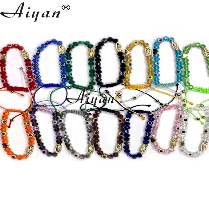 12Pieces Religious Mary And St.Jude Bracelet With Crystal And Alloy Heart Can Be Used For Prayer And Gift In A Variety Of Colors
12Pieces Religious Mary And St.Jude Bracelet With Crystal And Alloy Heart Can Be Used For Prayer And Gift In A Variety Of Colors