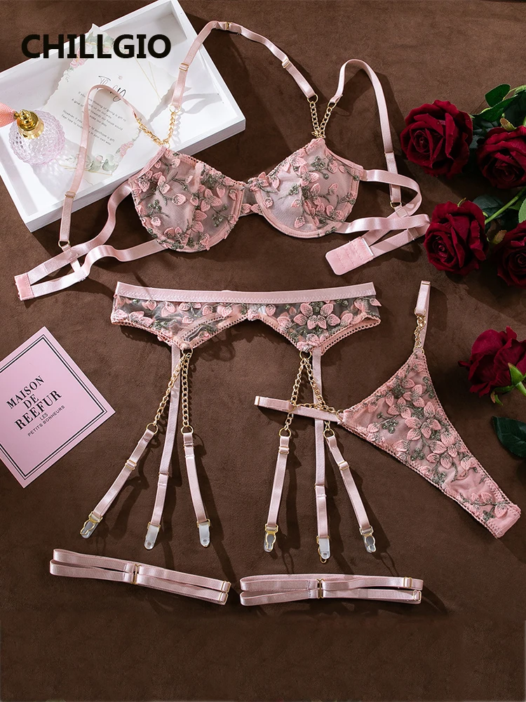 CHILLGIO Women Sexy Embroidery Bra Brief Suits Fashion Three Pieces Underwear Outfits Erotic Bodycon Push Up Mesh Lingerie Set
CHILLGIO Women Sexy Embroidery Bra Brief Suits Fashion Three Pieces Underwear Outfits Erotic Bodycon Push Up Mesh Lingerie Set