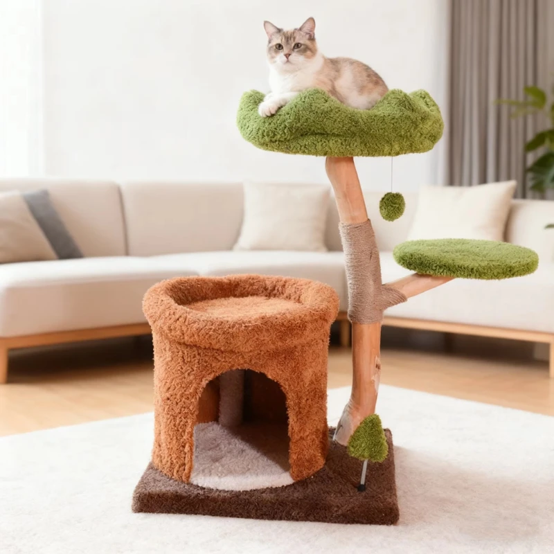 Modern solid wood environmentally friendly cat climbing frame integrated large cat tree hole jumping
Modern solid wood environmentally friendly cat climbing frame integrated large cat tree hole jumping