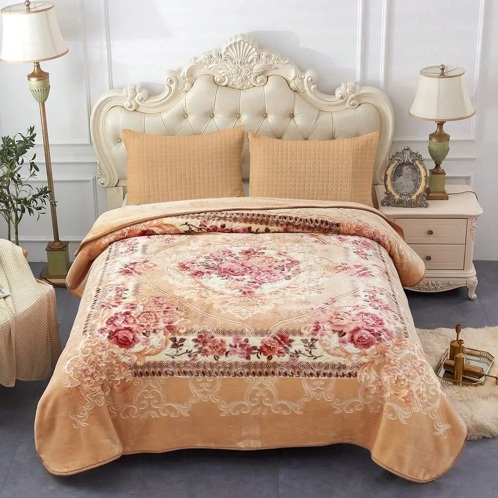 Heavy Korean Mink Blanket 1 PLY Plush Fleece Bed Blankets With Floral Print 85 X 95 Inches 9 Lbs King Size Perfect Gift For Home
Heavy Korean Mink Blanket 1 PLY Plush Fleece Bed Blankets With Floral Print 85 X 95 Inches 9 Lbs King Size Perfect Gift For Home