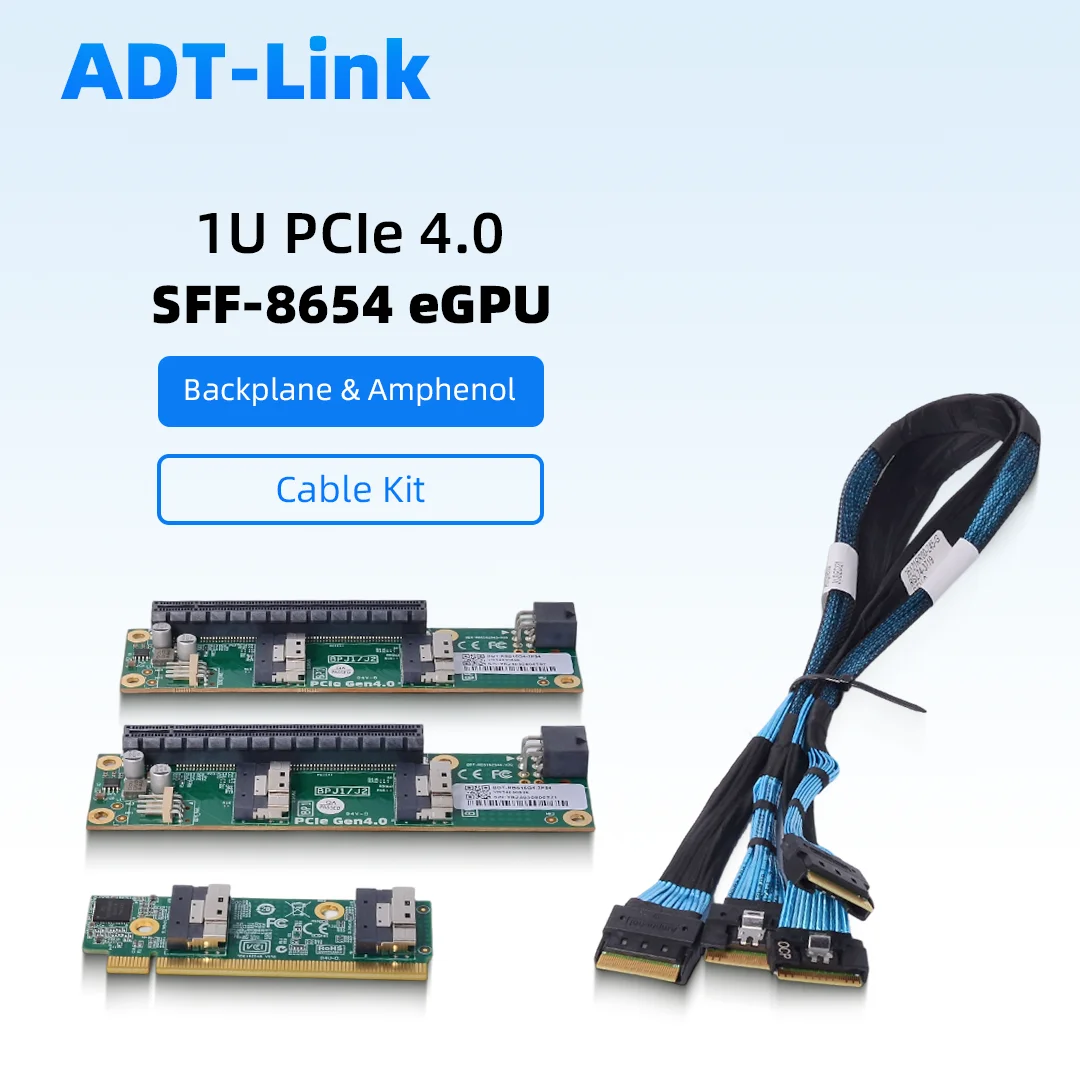 Комплект: адаптерная карта PCIE 4.0 1U + плата-адаптер 4.0 + кабель-райзер SFF-8654 для внешнего расширения игровых видеокарт (eGPU)
Комплект: адаптерная карта PCIE 4.0 1U + плата-адаптер 4.0 + кабель-райзер SFF-8654 для внешнего расширения игровых видеокарт (eGPU)